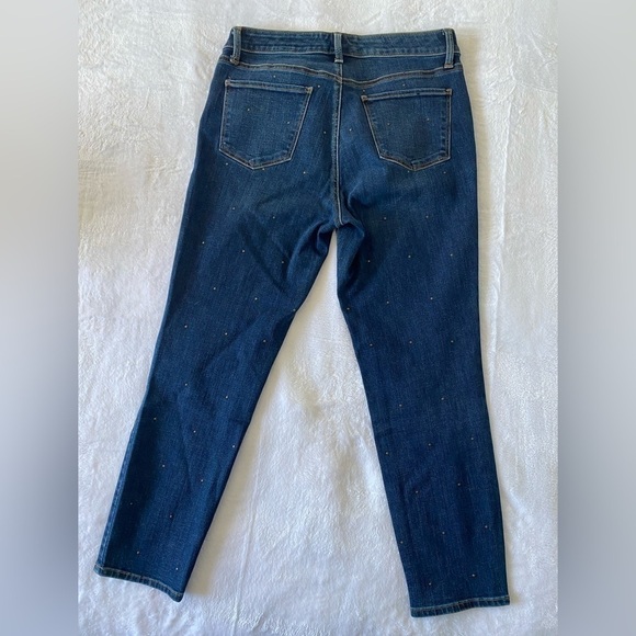 TALBOTS Women’s Jeans Flawless Slim Ankle Metal Polka Metal Dot Size 8 P - Picture 2 of 10